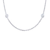 0.54ct 14k White Gold 18" Diamonds By The Yard Chain